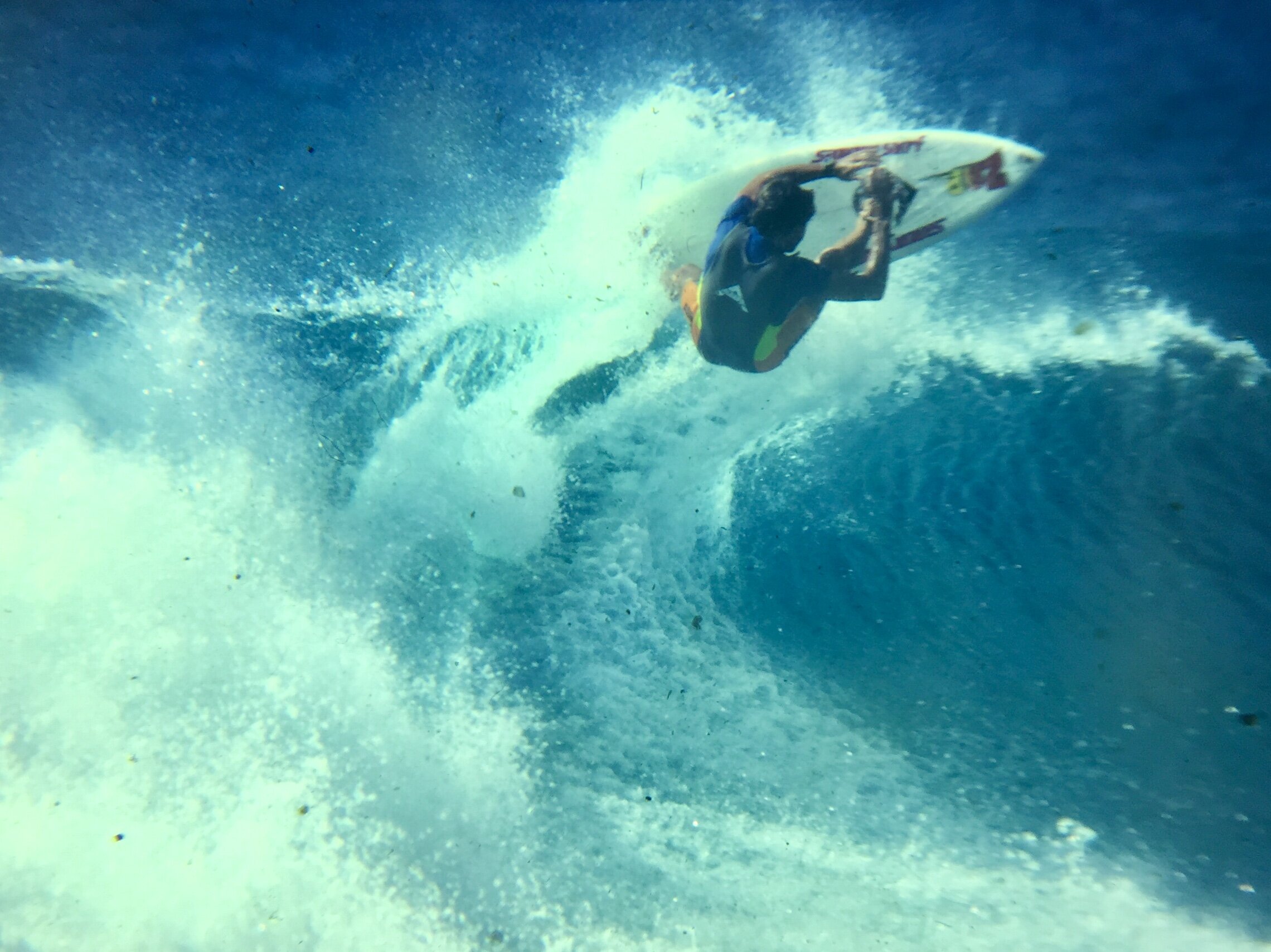 Renowned Gold Coast surfer/shaper Dominic "Zappa" Wibrow blew minds with this dynamic image, blasting beyond the lip in the mid-80s